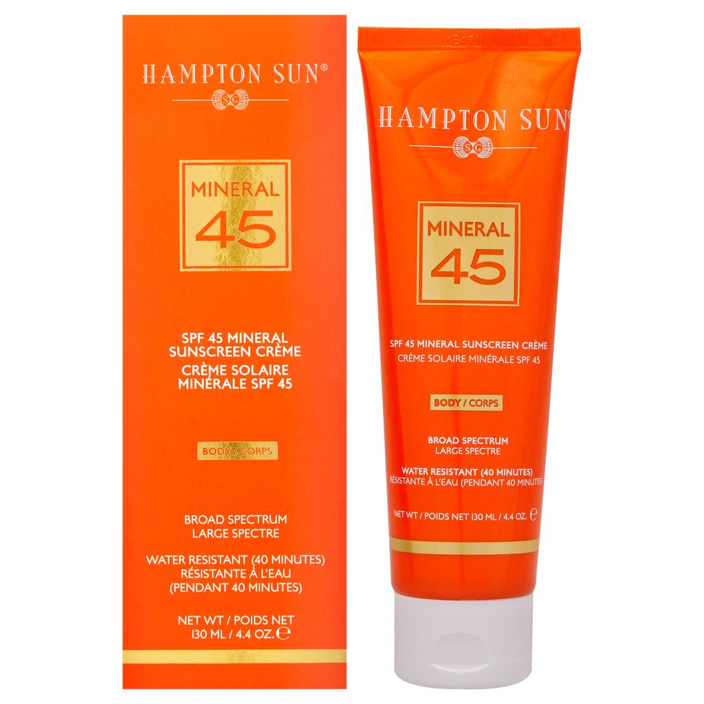 Hampton Sun Mineral Sunscreen Creme for Body SPF 45 by  for Unisex - 4.4 oz Sunscreen