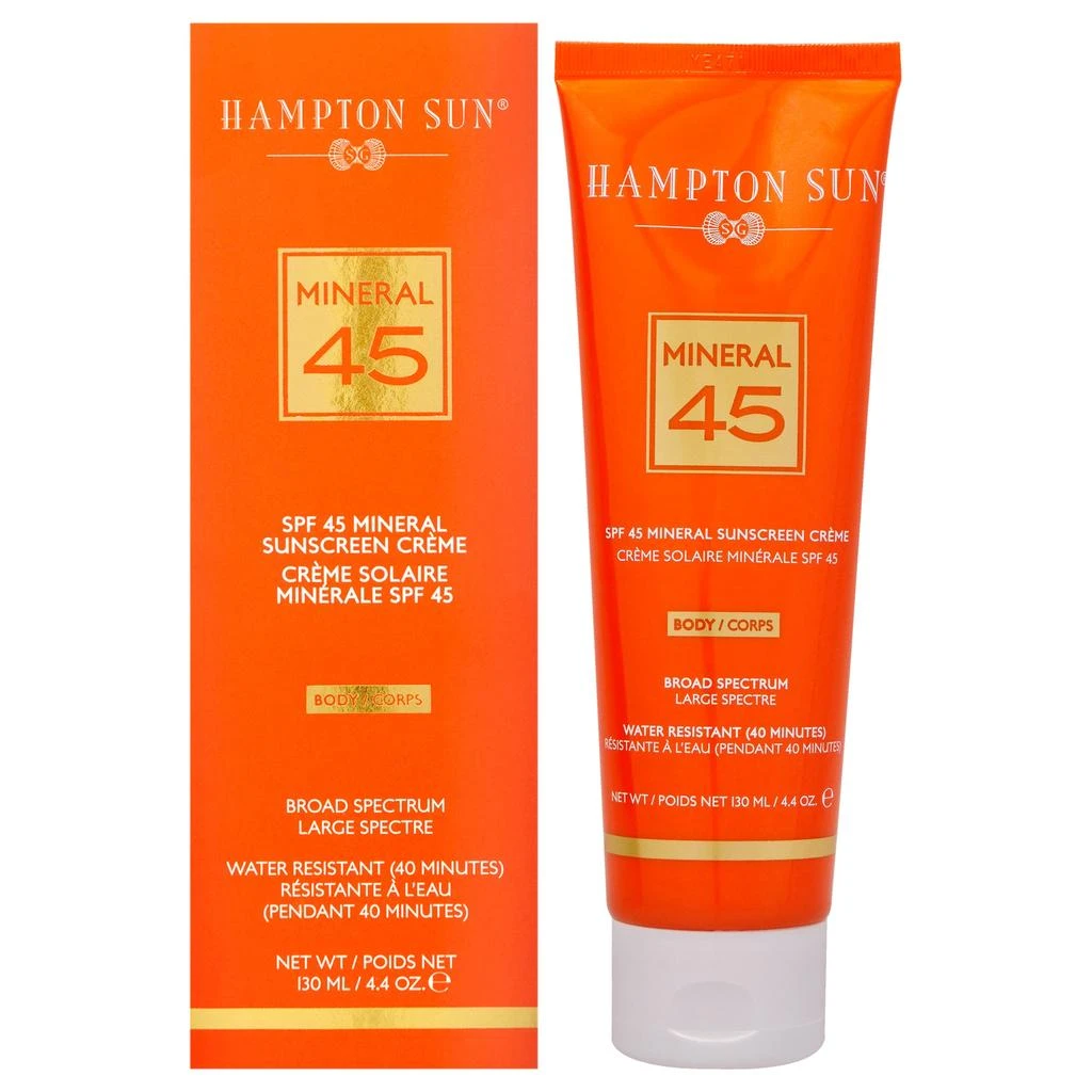 Hampton Sun Mineral Sunscreen Creme for Body SPF 45 by  for Unisex - 4.4 oz Sunscreen 1