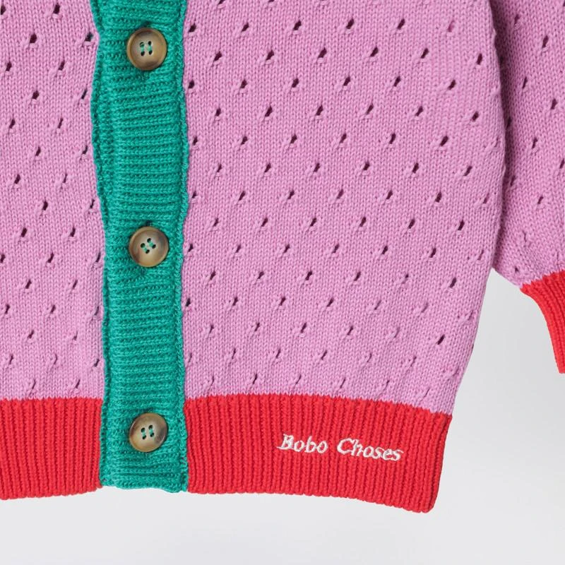 BOBO CHOSES Color-block openwork cardigan 3