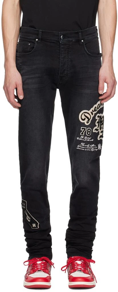 AMIRI Black Dream Team Skinny Jeans 1