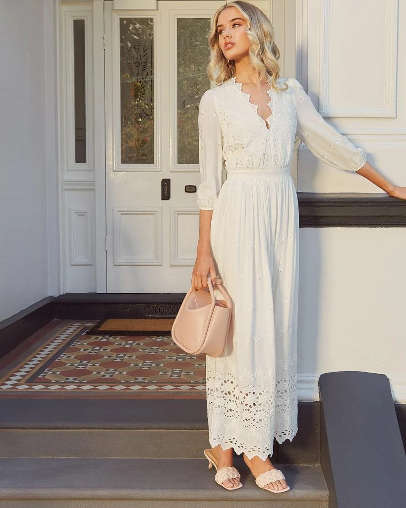Belle & Bloom All Eyes On Me Midi Dress - White 1