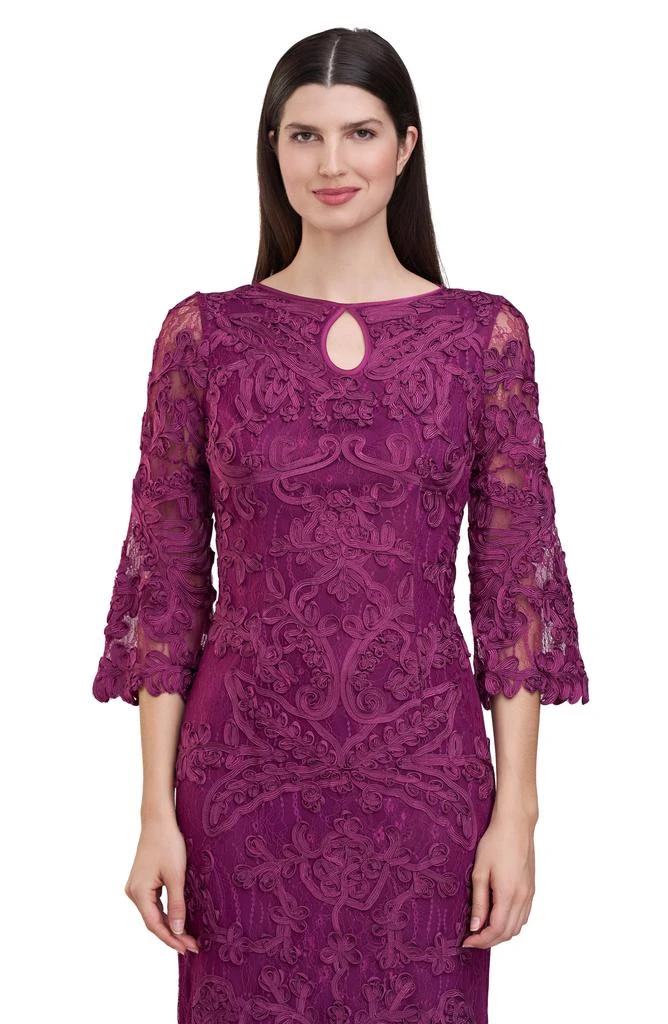 knee length dresses for ladies Perla Soutache Midi – JS Collections main image 0