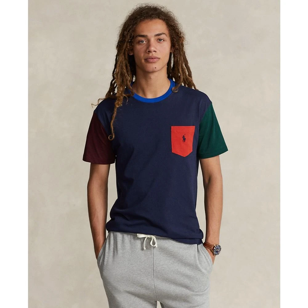 Polo Ralph Lauren Men's Cotton Classic Fit Color-Blocked Jersey T-Shirt 1