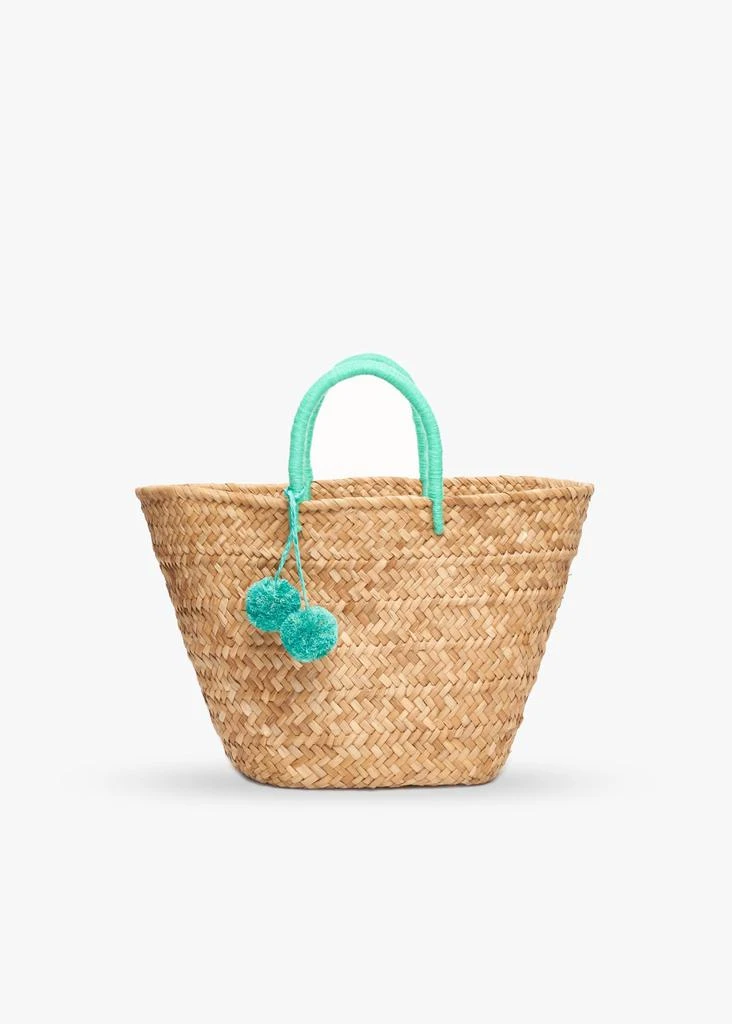 Kayu St Tropez Pom Pom Straw Tote 8
