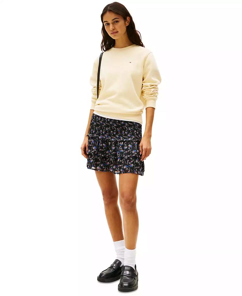 Tommy Jeans Women's Smocked Ruffled Floral-Print Skirt