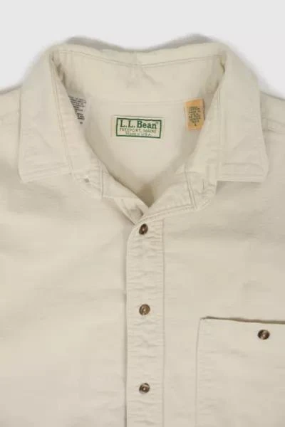 Urban Outfitters Vintage L.L. Bean White Flannel Button-Down Shirt 3