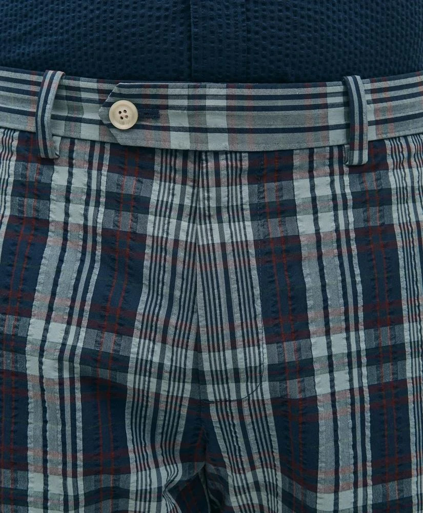 Brooks Brothers 7" Cotton Seersucker Plaid Shorts 3