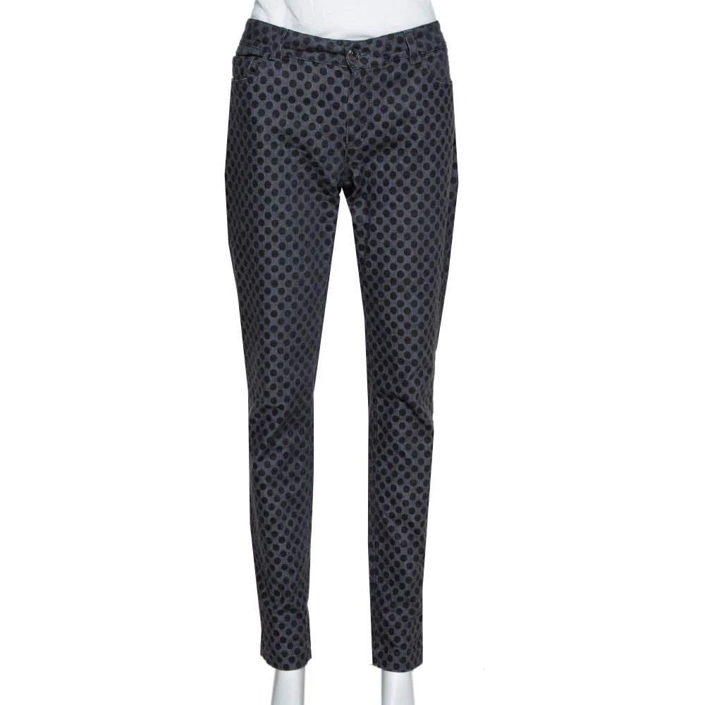 Dolce & Gabbana Dolce & Gabbana Grey Polka Dot Denim Skinny Jeans XS 1