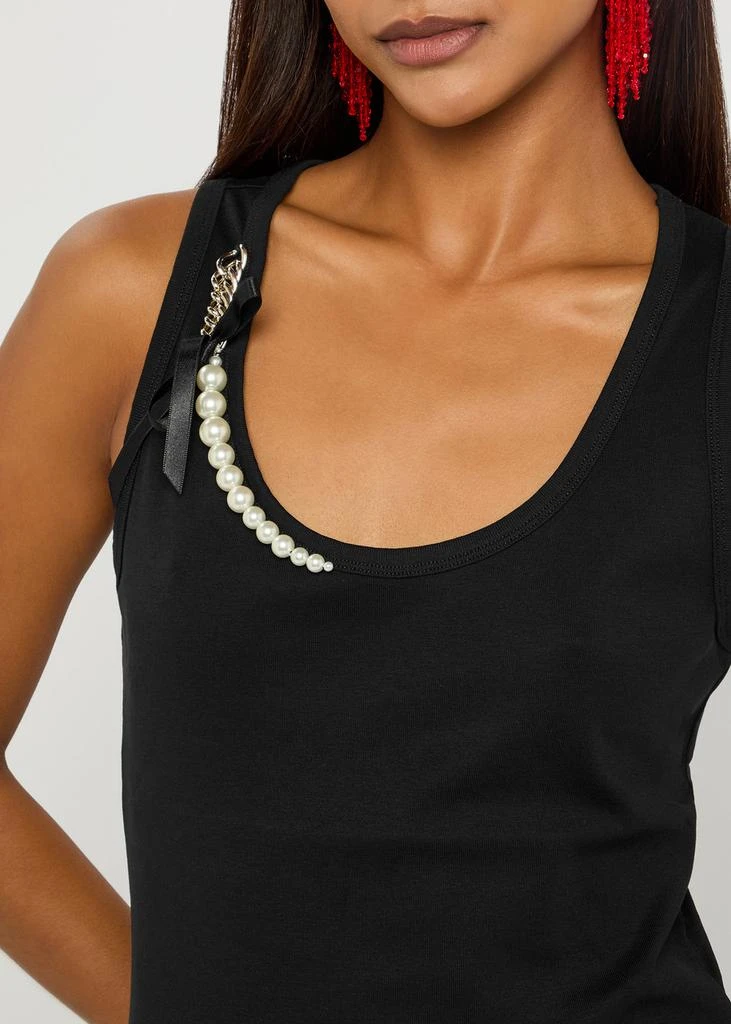 Simone Rocha Pearl Chain Sculpt cotton tank 5