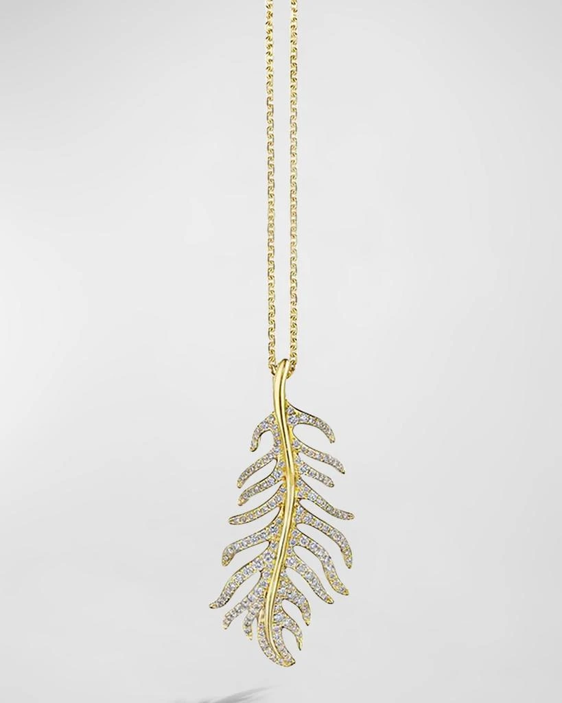 Mimi So 18K Yellow Gold Phoenix Wavy Necklace with Medium Pave Diamonds 1