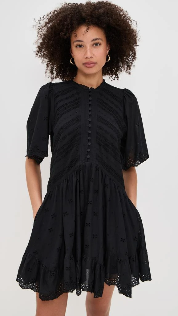 Madewell Eyelet Flutter Sleeve Mini Dress 6