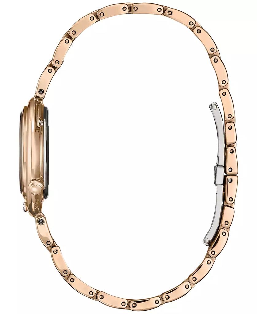 Citizen Eco-Drive Women's Arcly Diamond (1/10 ct. t.w.) Rose Gold-Tone Stainless Steel Bracelet Watch 30mm