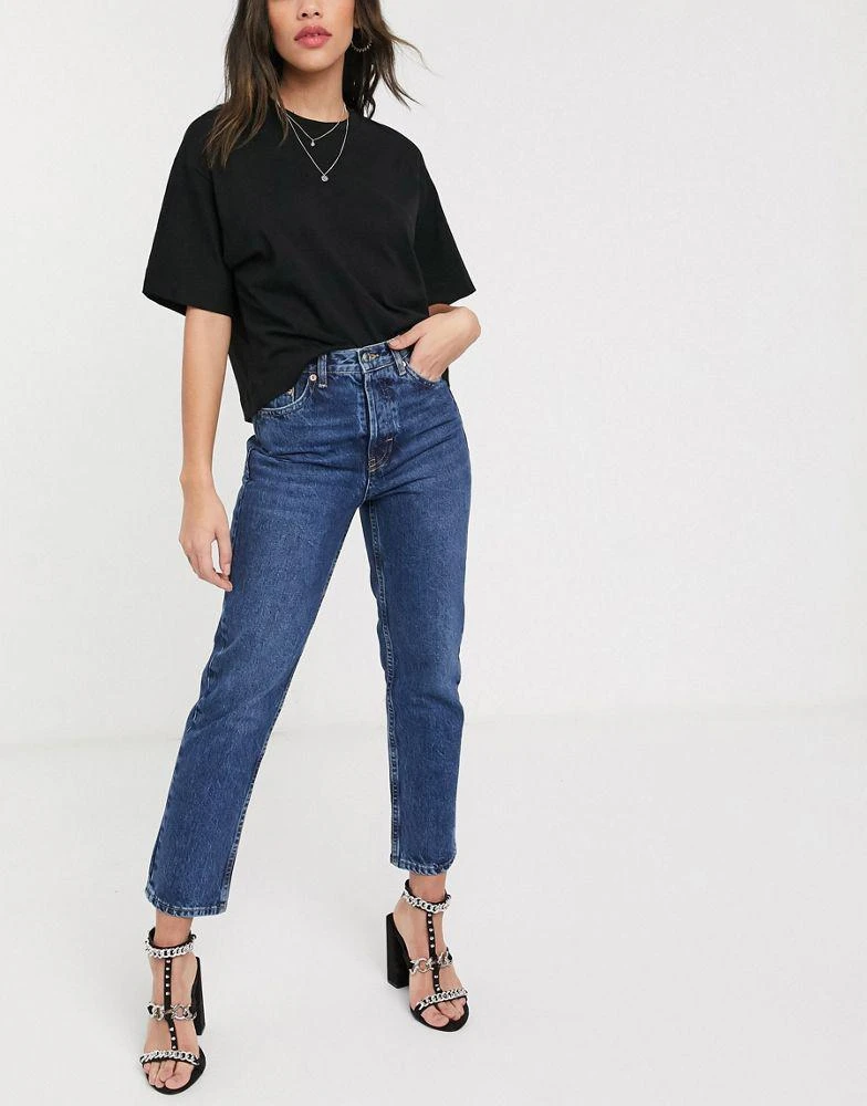 Topshop Topshop Editor straight leg jeans in bright blue 1