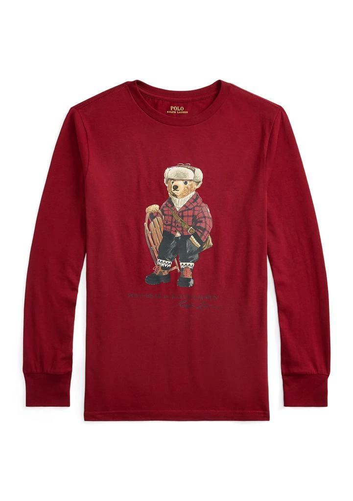 Ralph Lauren Boys 8-20 Polo Bear Cotton Long-Sleeve Tee