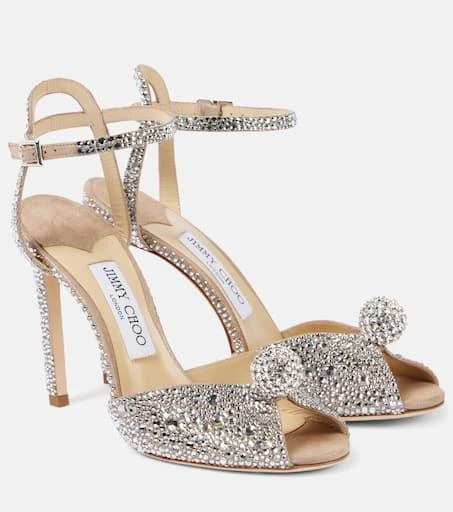 Jimmy Choo Sacora 100 crystal-embellished sandals 1