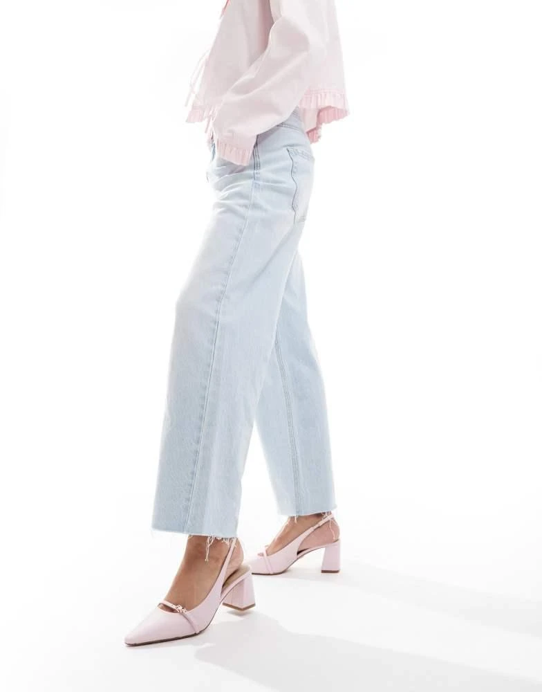 ALDO ALDO Skepper slingback block heeled shoes in light pink leather 3