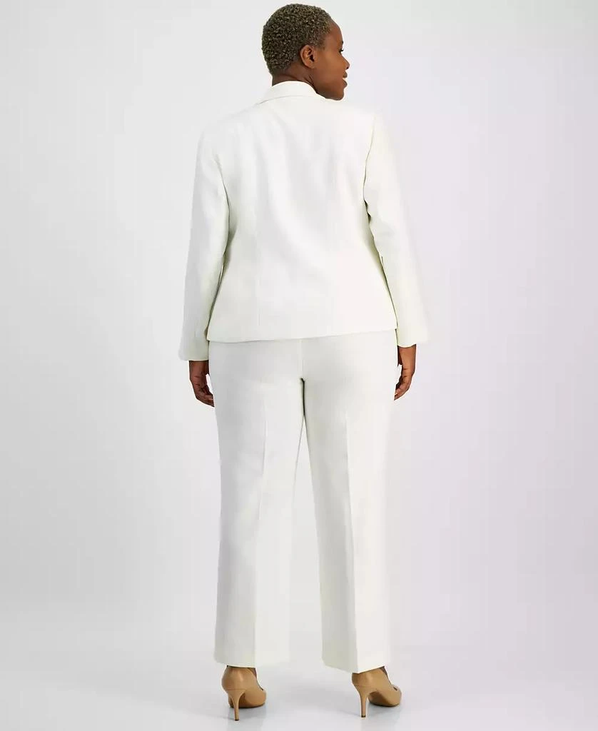 Le Suit Plus Size Shawl-Collar Pant Suit 2