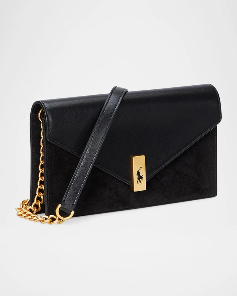 Ralph Lauren Polo ID Suede-Leather Chain Wallet & Bag 6