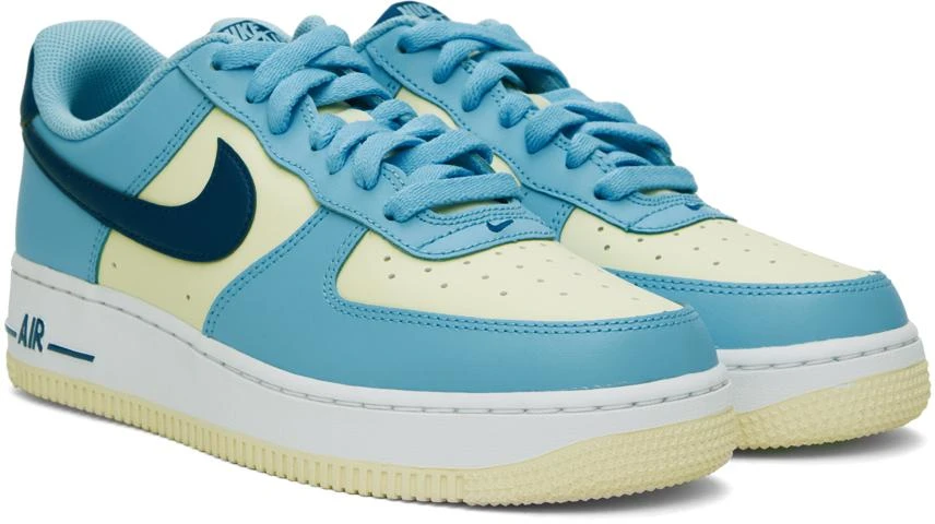 NIKE Blue & Off-White Air Force 1 '07 Sneakers 4