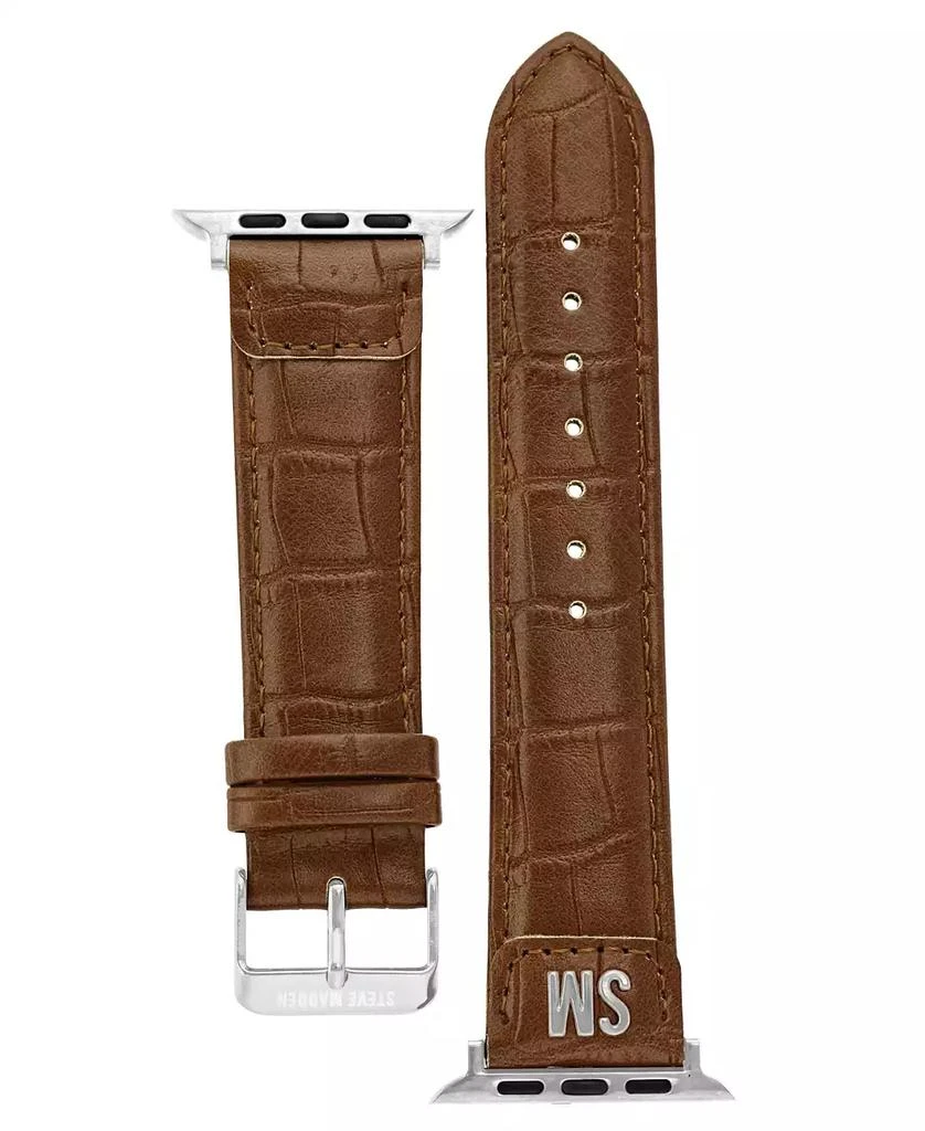 Steve Madden Women's Honey Brown Crocograin Faux Leather Band designed for Apple Watch® 42mm (Series 1-3 only) & 44/45/46/49mm (Ultra & Ultra 2) 1