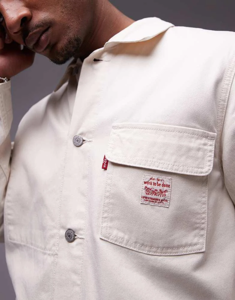 Levi's Levi's Workwear capsule broadway engineer coat in white 4