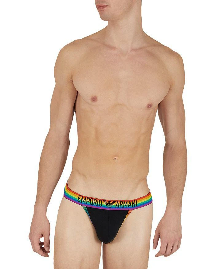 Emporio Armani Rainbow Logo Stretch Cotton Jockstrap 2 Pack 5