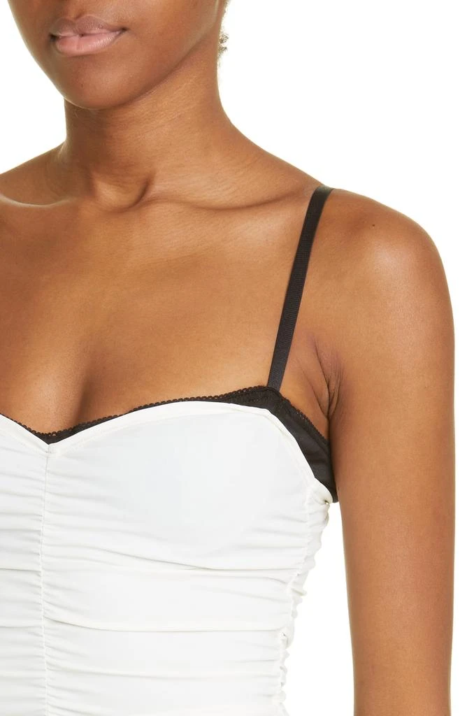 Miaou Renzo Ruched Mesh Tube Top 4