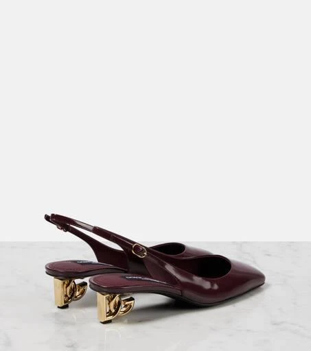 Dolce 
Gabbana DG 40 patent leather slingback pumps 2