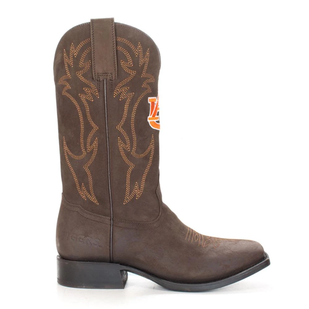 Gameday Boots Auburn University Embroidered Round Toe Pull On Cowboy Boots 1