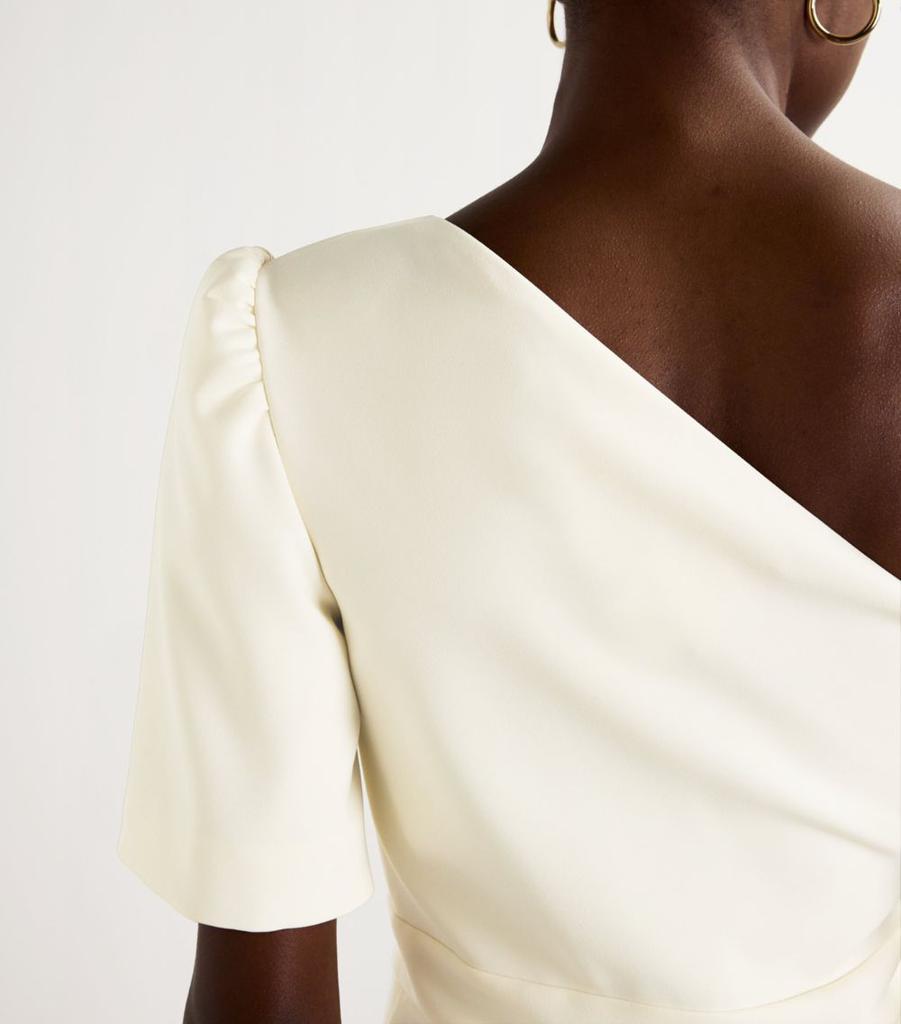【関税＆送料込み】Max Mara One-Shoulder Short Jumpsuit In Gioire belted one-shoulder satin jumpsuit in black - Max