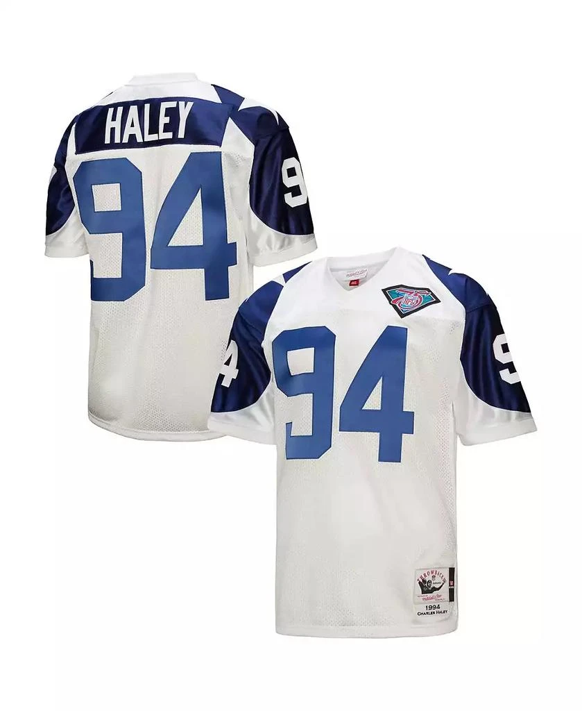 Mitchell 
Ness Men
s Charles Haley White Dallas Cowboys 1994 Authentic Throwback Retired Player Jersey