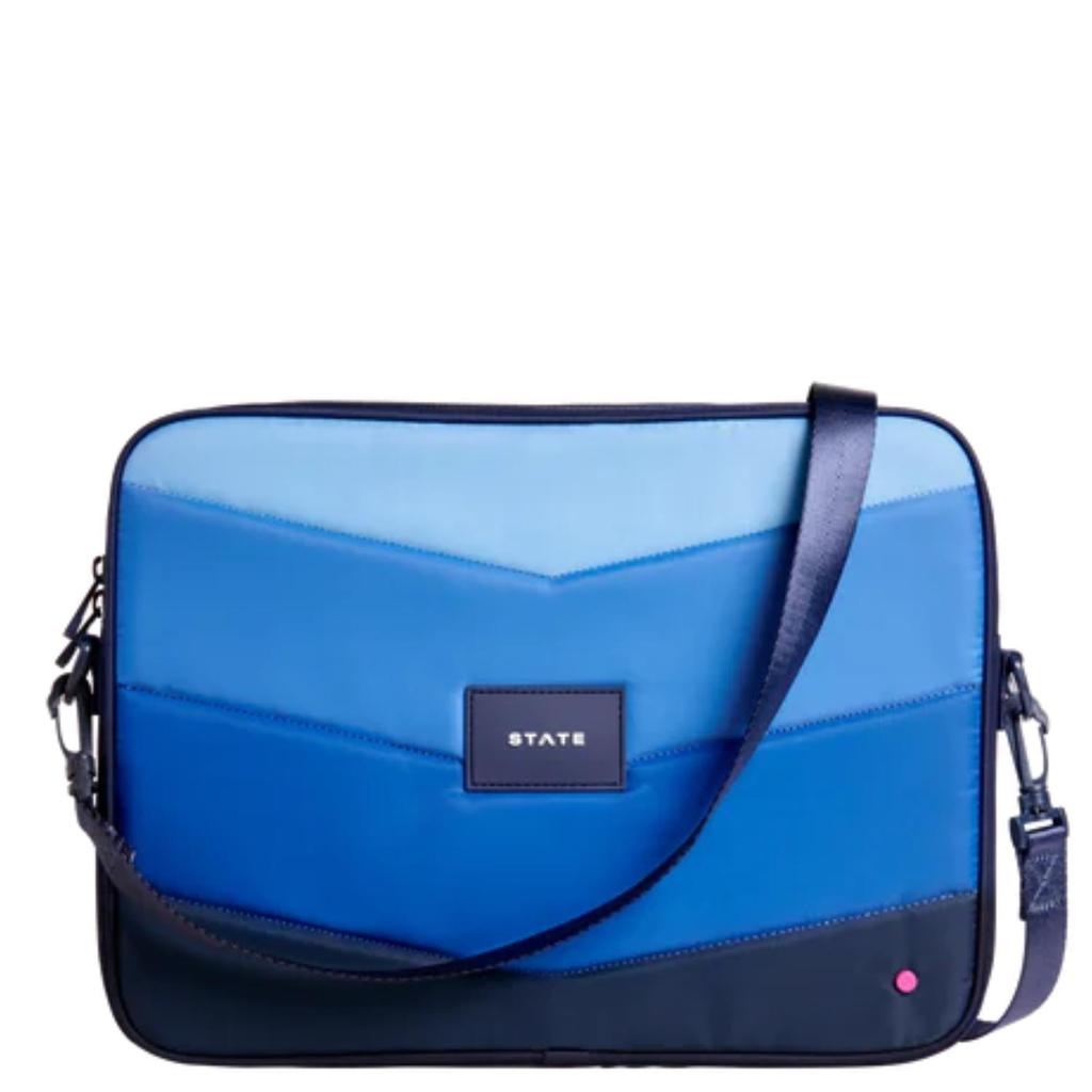 STATE Unisex - Allen Laptop Case In Blue Chevron