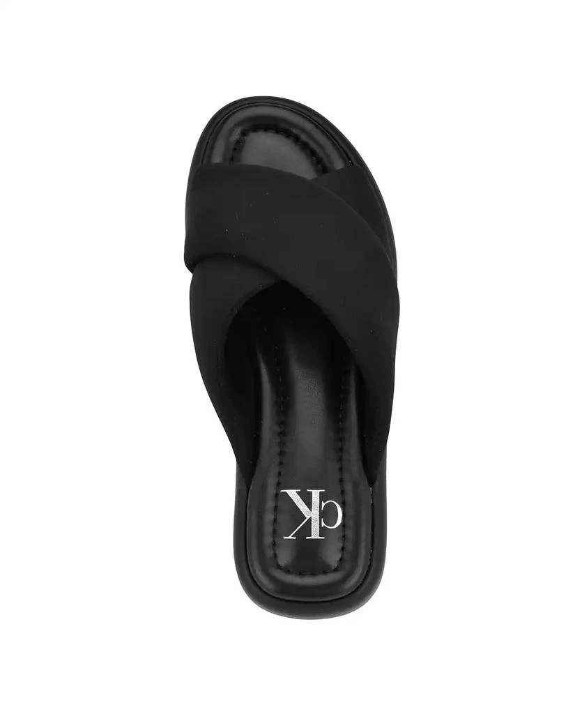 Calvin Klein Women's Evey Criss-Cross Slip-On Sandals 4
