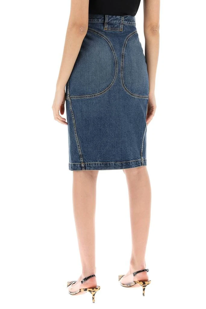 ALAIA denim midi skirt in seven 3