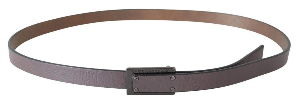 Costume National Costume National Brown Leather Tactical Logo Screw Buckle Belt 2