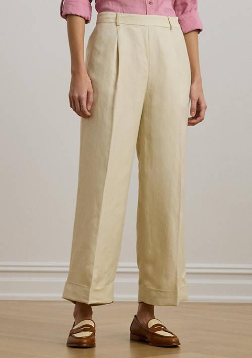 Ralph Lauren Ralph Lauren Petites Linen Blend Twill Wide Leg Pants