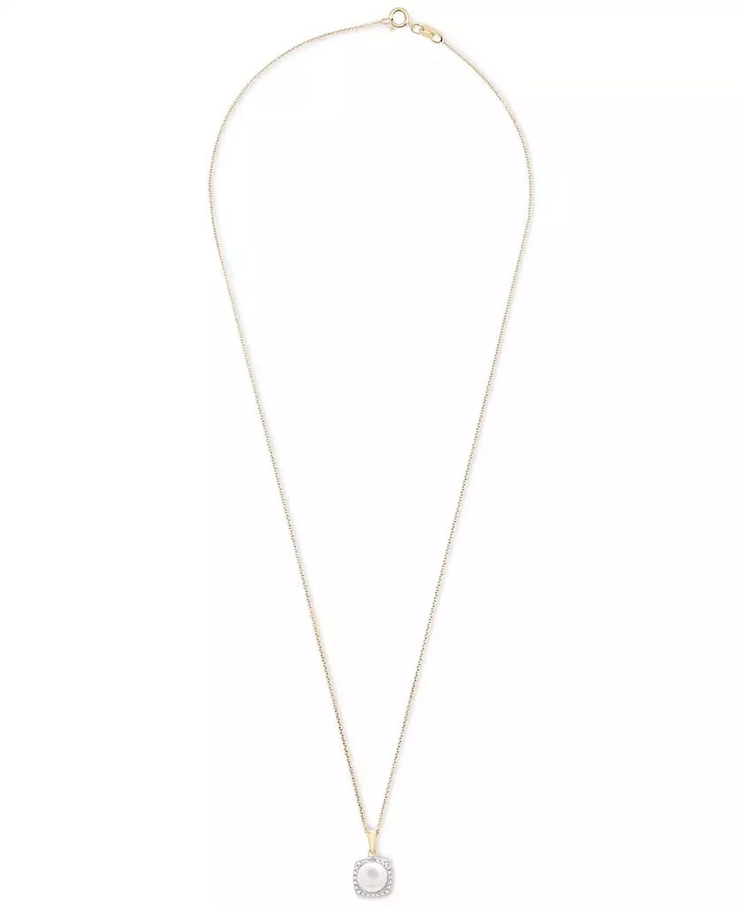 Macy's 3-Pc. Set Cultured Freshwater Pearl (6-7mm) & Diamond Accent Pendant Necklace, Earrings, and Ring in 14k Gold-Plated Sterling Silver 5