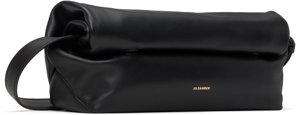 Jil Sander Black Rollup Crossbody Small Bag - Crossbody Bags