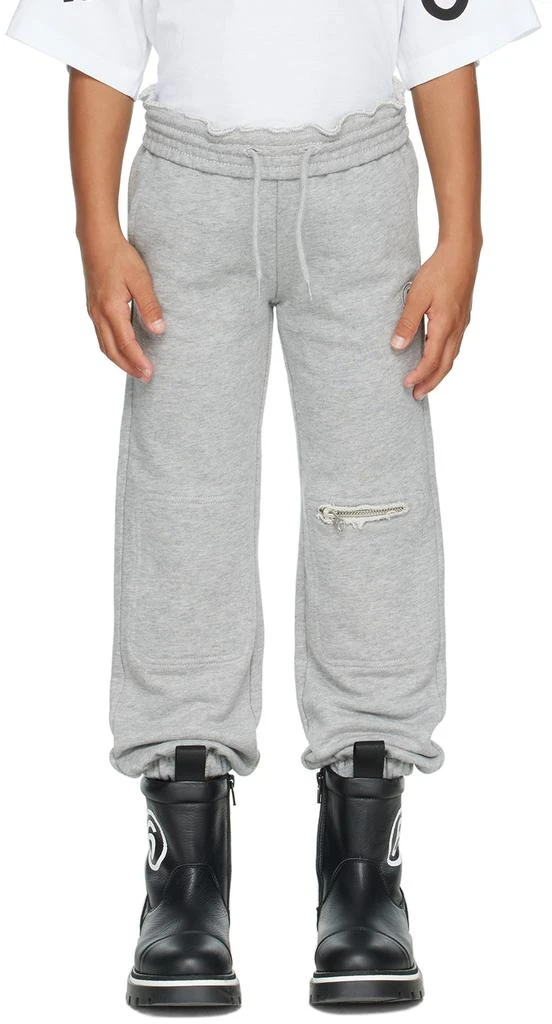 MM6 Kids Gray Zip Vent Track Pants 1
