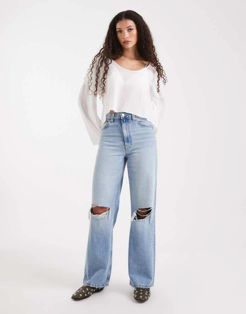 ASOS ASOS DESIGN long sleeve scoop detail blouse 3