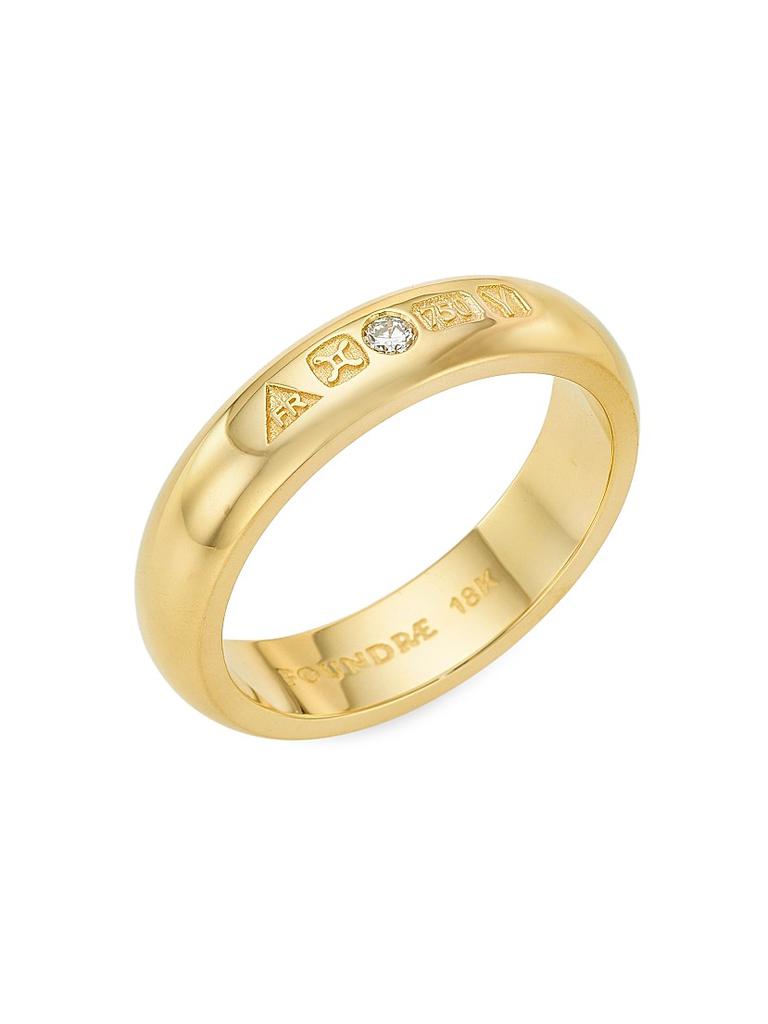 Foundrae True Love 18K Yellow Gold Engravable Ring