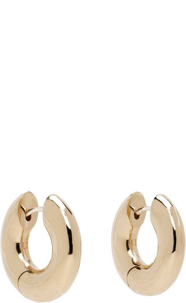Laura Lombardi Gold Medium Terra Hoop Earrings