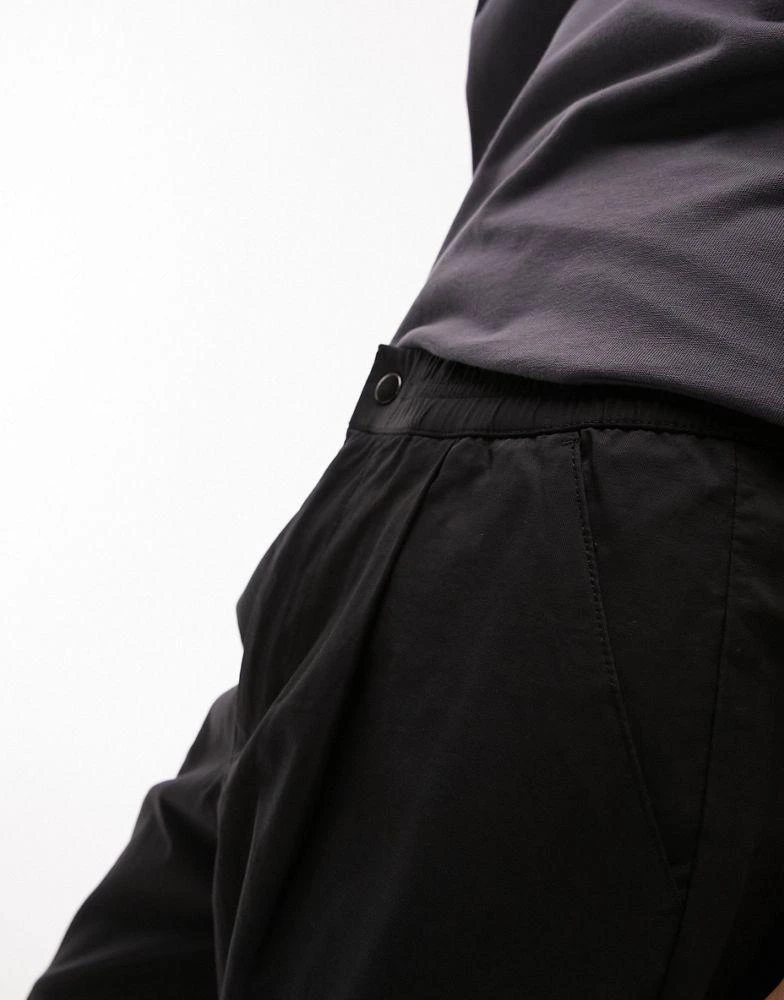 Topman Topman extra wide trousers in black 5