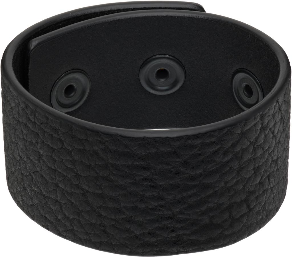 Rick Owens Black Hollywood Anthem Cuff Bracelet - Fashion