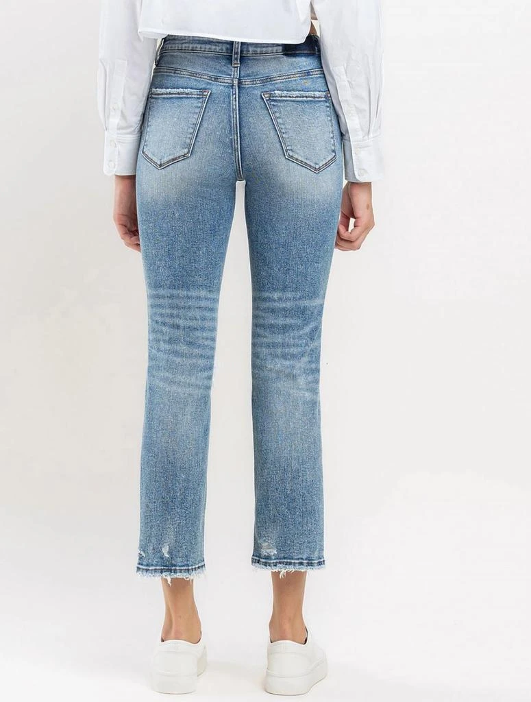 VERVET BY FLYING MONKEY High Rise Slim Straight Jeans In Blue 2