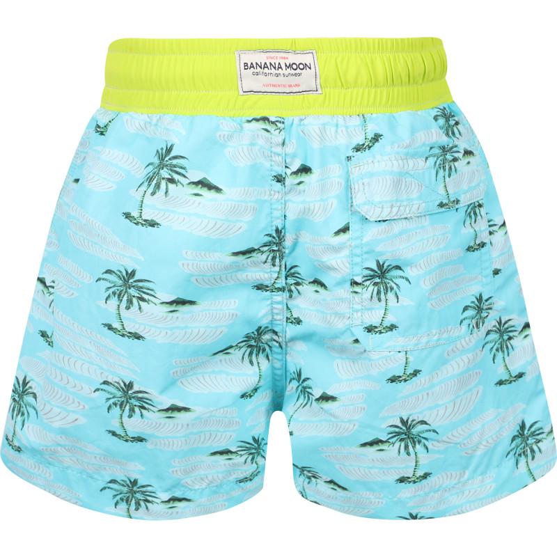 BANANA MOON Palm trees print swimming shorts in light blue
