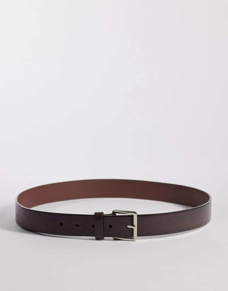 Mango Mango 100% leather classic belt in brown