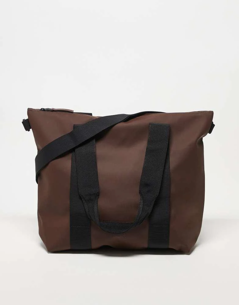 RAINS Rains waterproof tote bag mini in brown 1