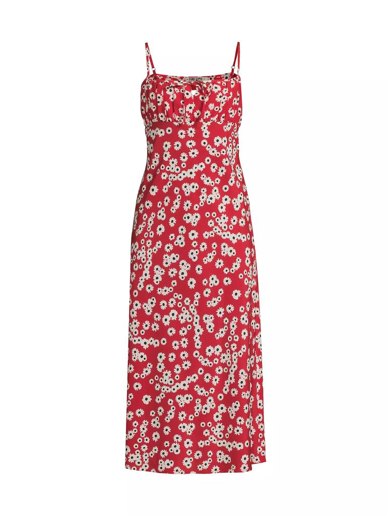 Ciao Lucia Leo Floral Keyhole Midi-Dress