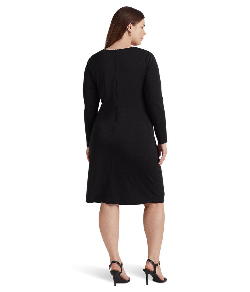 LAUREN Ralph Lauren Plus Size Stretch Jersey Long Sleeve Dress